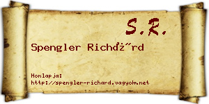 Spengler Richárd névjegykártya